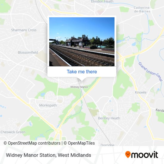 Widney Manor Station map