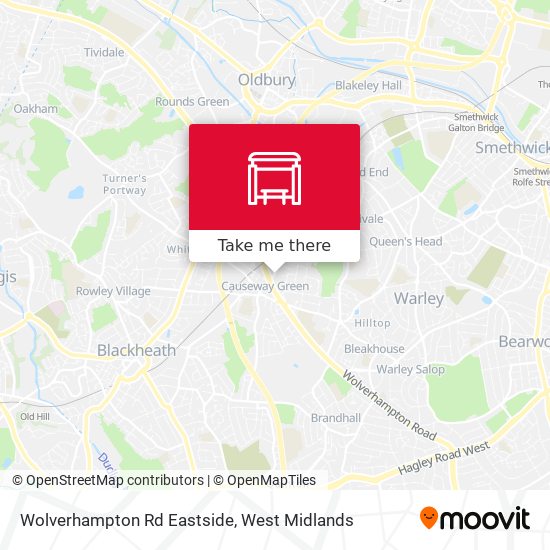 Wolverhampton Rd Eastside map