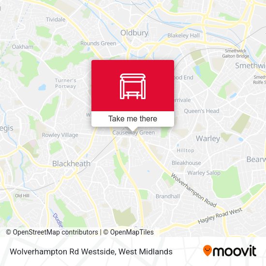 Wolverhampton Rd Westside map