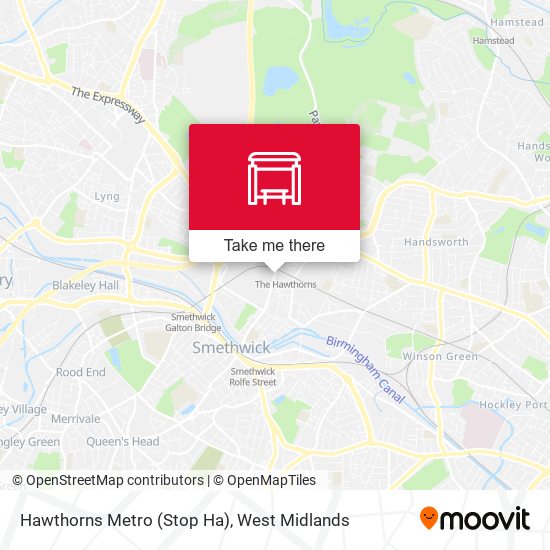 Hawthorns Metro (Stop Ha) map