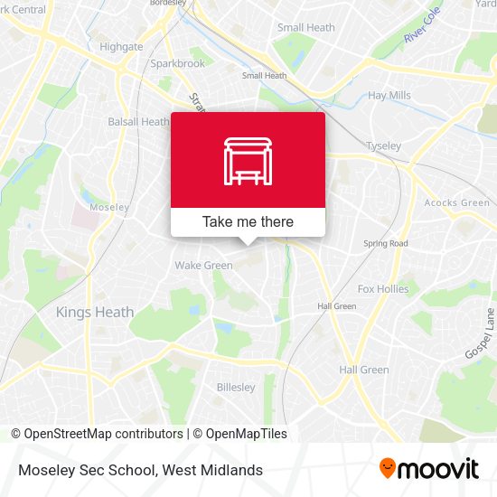 Moseley Sec School map