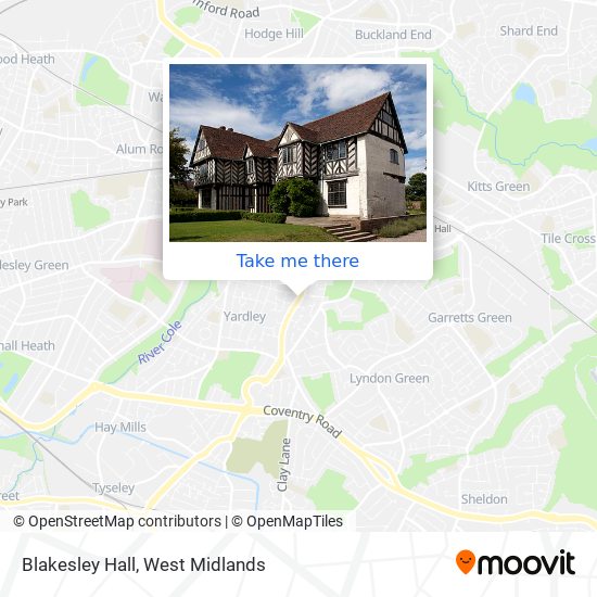 Blakesley Hall map