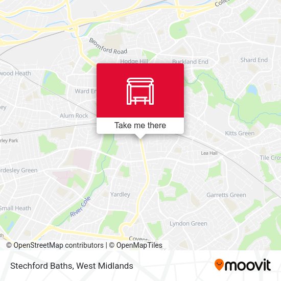Stechford Baths map