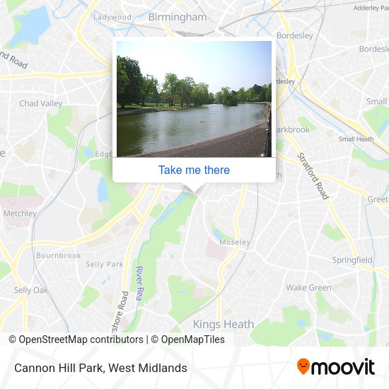 Cannon Hill Park map
