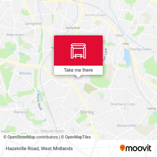 Hazelville Road map