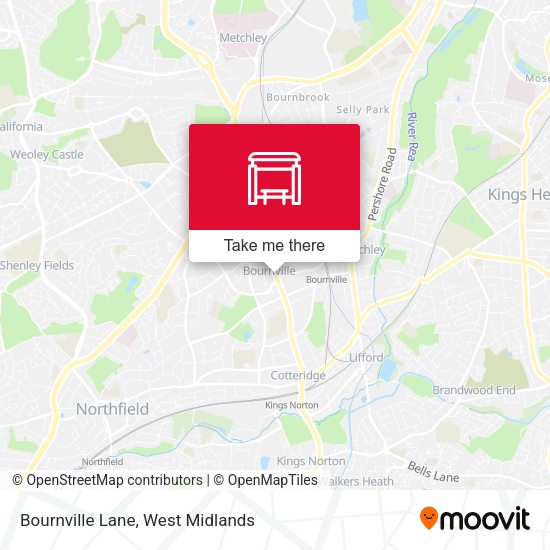 Bournville Lane map