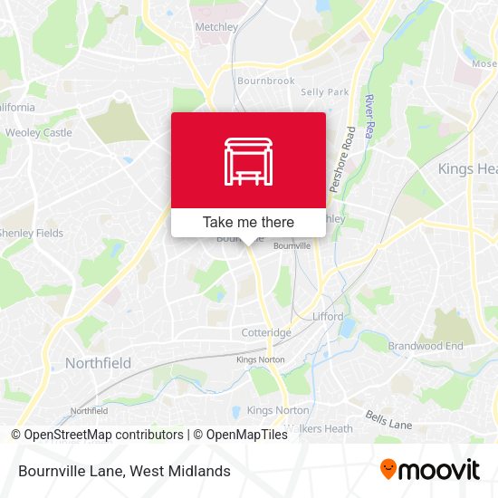 Bournville Lane map