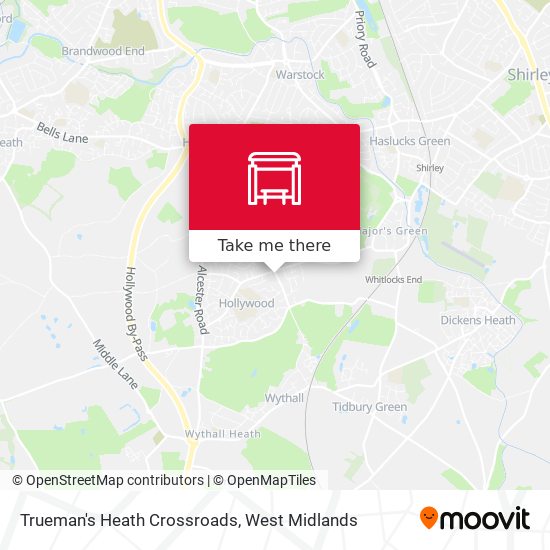 Trueman's Heath Crossroads map