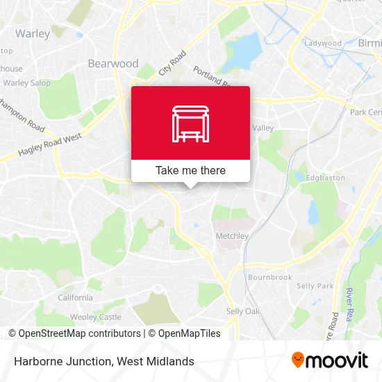 Harborne Junction map