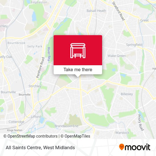 All Saints Centre map