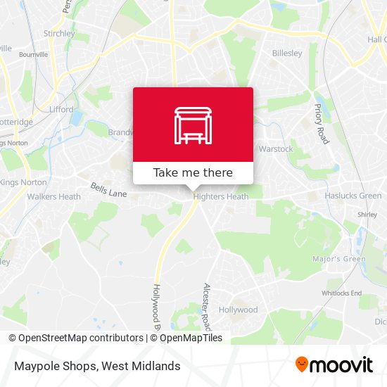 Maypole Shops map