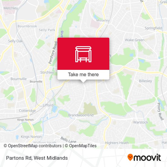 Partons Rd map