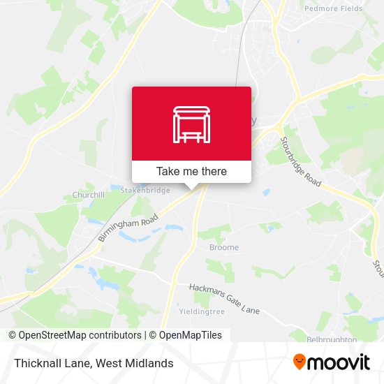 Thicknall Lane map