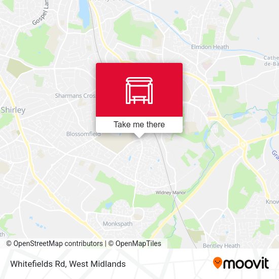 Whitefields Rd map