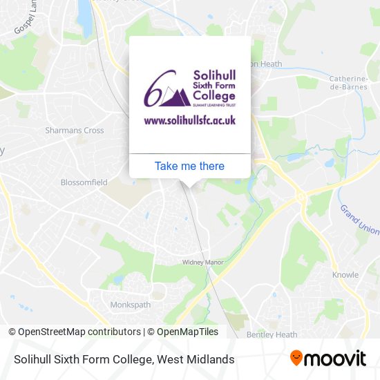 Solihull Sixth Form College map