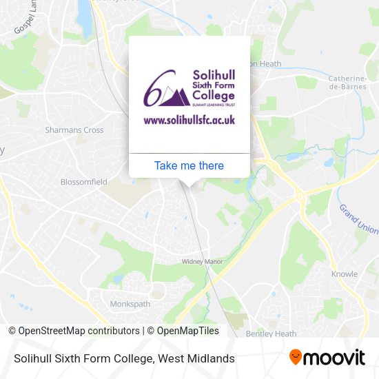 Solihull Sixth Form College map