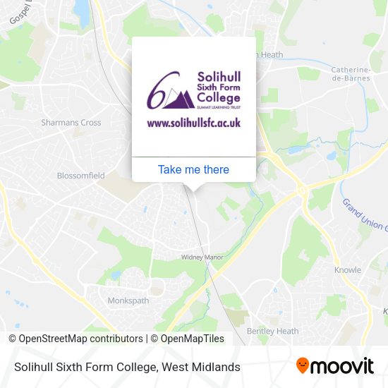 Solihull Sixth Form College map