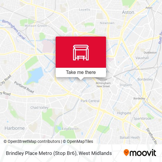 Brindley Place Metro (Stop Br6) map