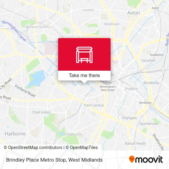 Brindley Place Metro Stop map