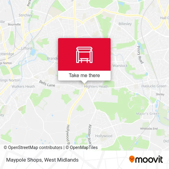 Maypole Shops map