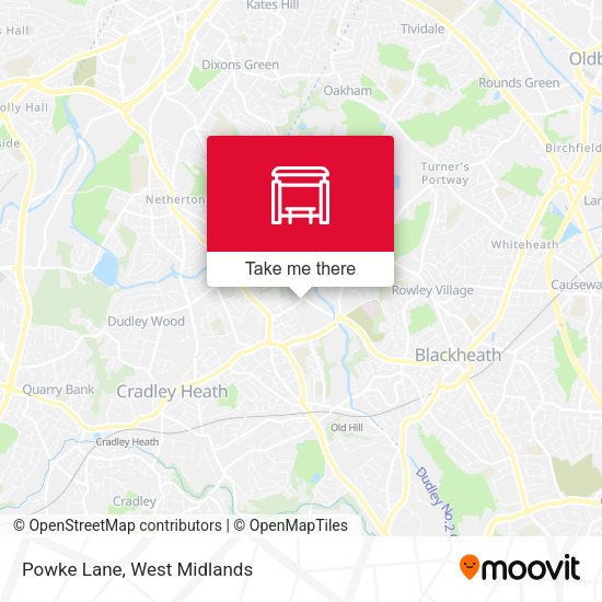 Powke Lane map