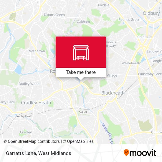 Garratts Lane map