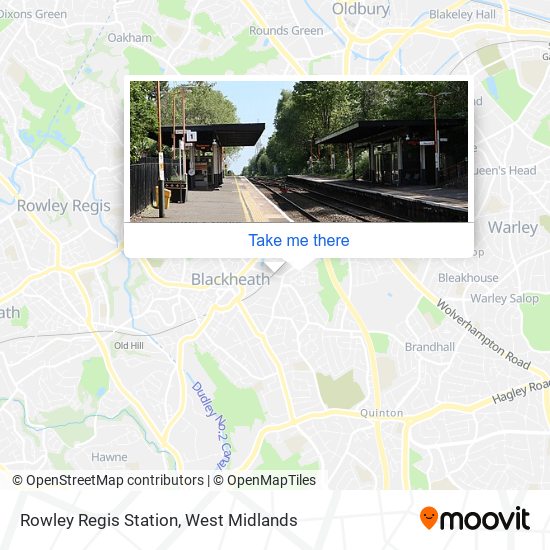 Rowley Regis Station map