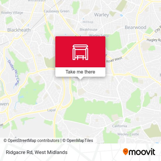 Ridgacre Rd map