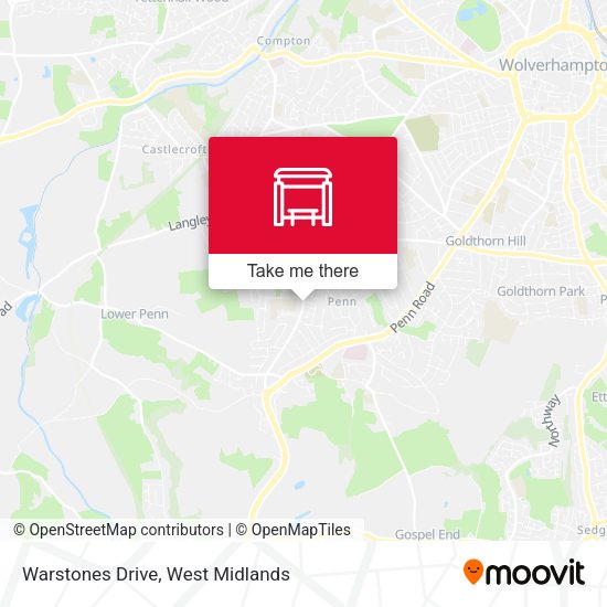 Warstones Drive map