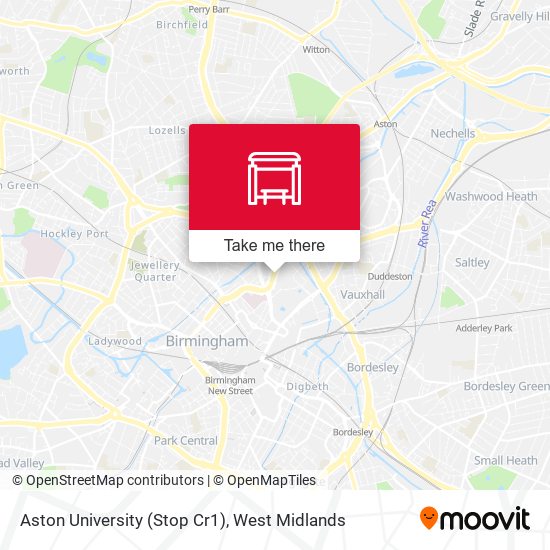 Aston University (Stop Cr1) map