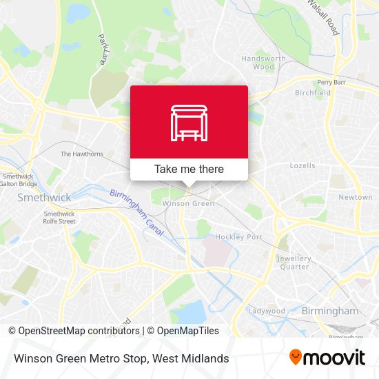 Winson Green Metro Stop map