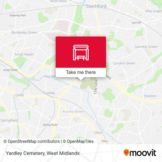 Yardley Cemetery map