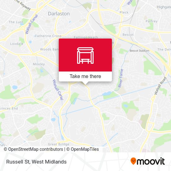 Russell St map