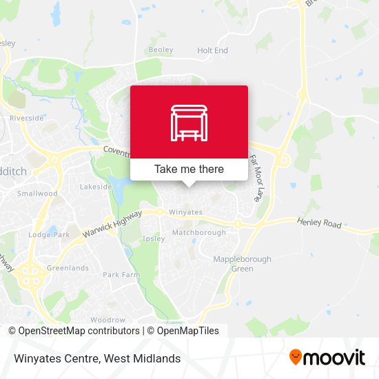 Winyates Centre map