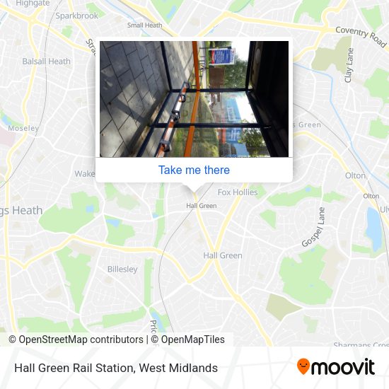Hall Green Rail Station map