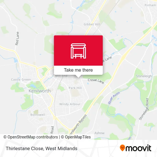 Thirlestane Close map