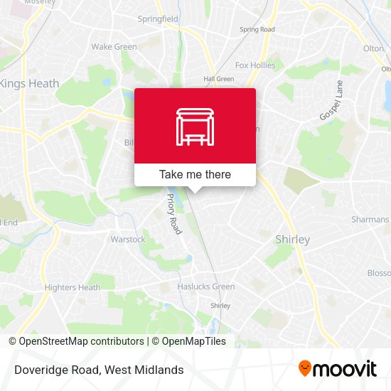 Doveridge Road map