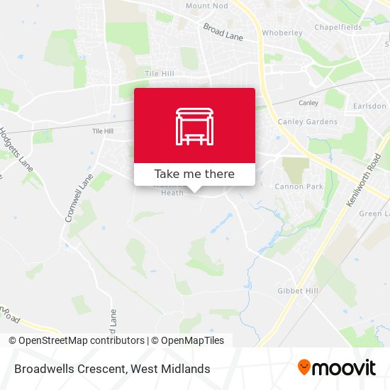 Broadwells Crescent map