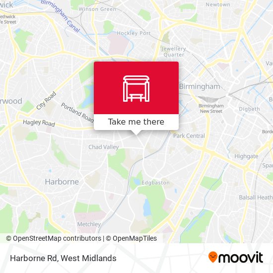 Harborne Rd map