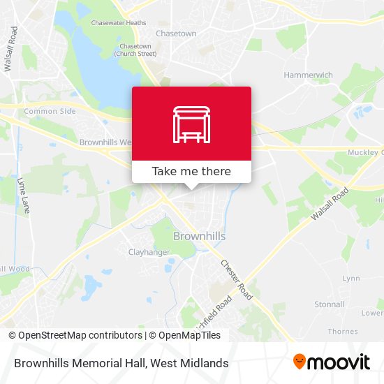 Brownhills Memorial Hall map