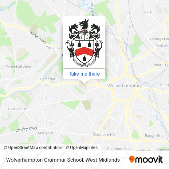 Wolverhampton Grammar School map