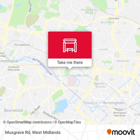 How to get to Musgrave Rd in Soho & Jewellery Quarter by Bus, Train or Light rail?
