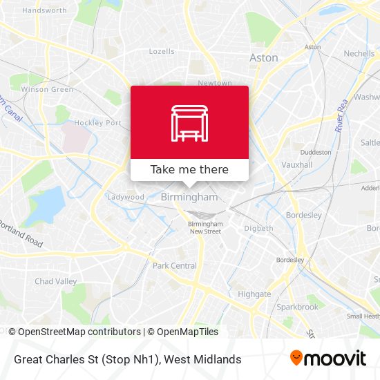 Great Charles St (Stop Nh1) map