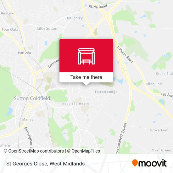 St Georges Close map