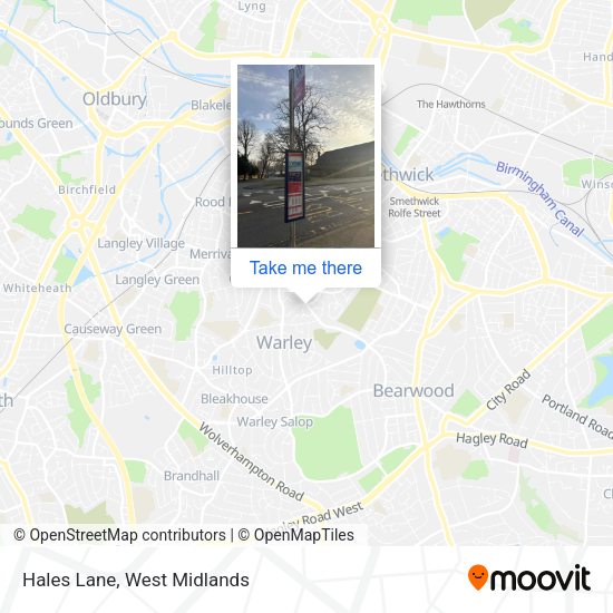 Hales Lane map