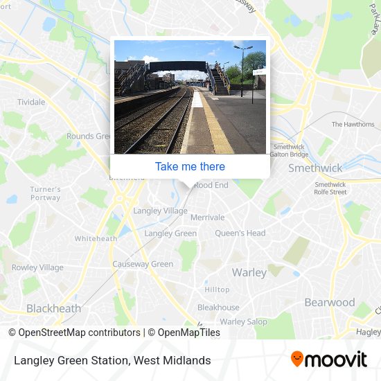 Langley Green Station map