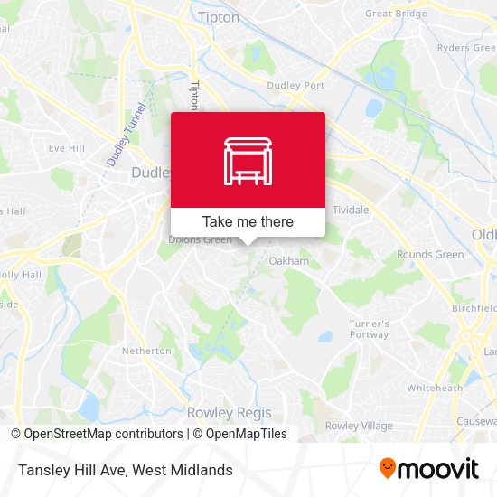 Tansley Hill Ave map