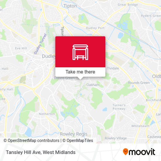 Tansley Hill Ave map