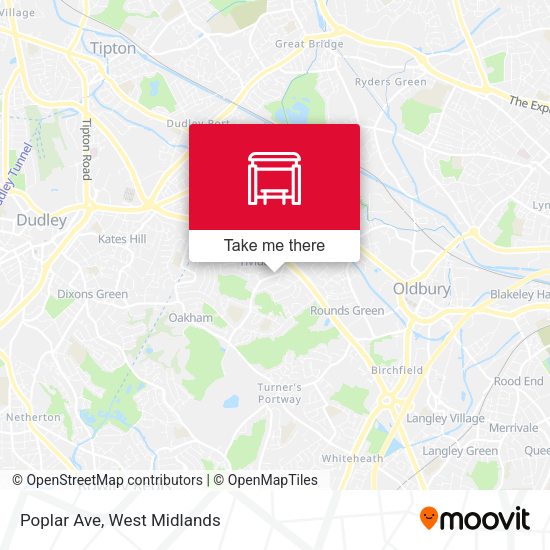 Poplar Ave map