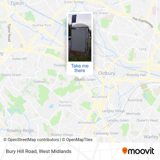 Bury Hill Road map